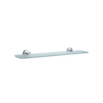 Smedbo NS347 24 in. Frosted Glass Shelf with Brushed Chrome from the Studio Collection